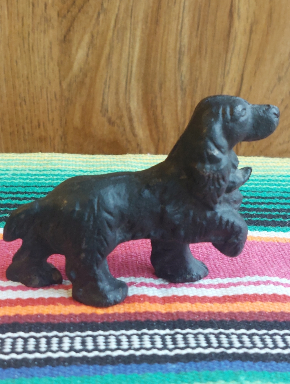 Vtg Cast Iron Standing Cocker Spaniel Mini Trinket Paperweight Bottle Opener